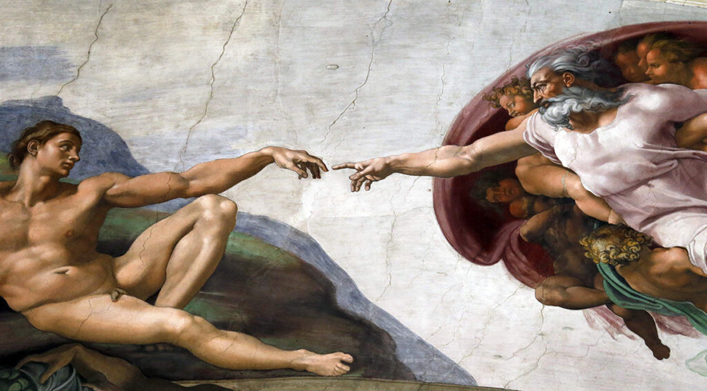 The sistine Chapel paint from Michelangelo. The result of hard work and leverage